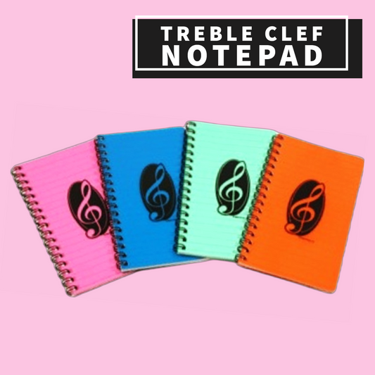 Treble Clef Notebook (Assorted Colours) Giftware