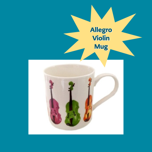 Allegro Violin Ceramic Mug Giftware