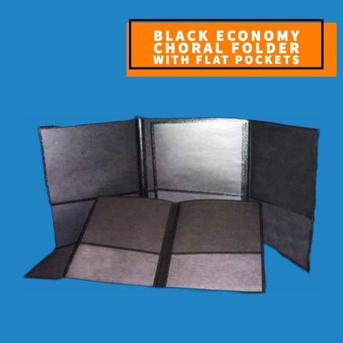 Black Economy Choral Folder With Flat Pockets (30.4Cm X 35.5Cm) Musical Instruments & Accessories