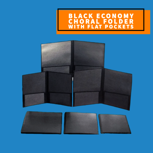 Black Economy Choral Folder - Flat Pockets (22.8Cm X 30.4Cm) Musical Instruments & Accessories