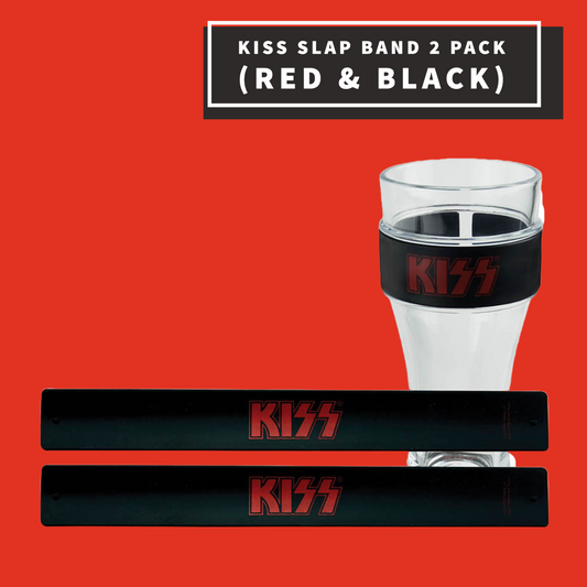 Kiss Slap Band 2 Pack (Red & Black)