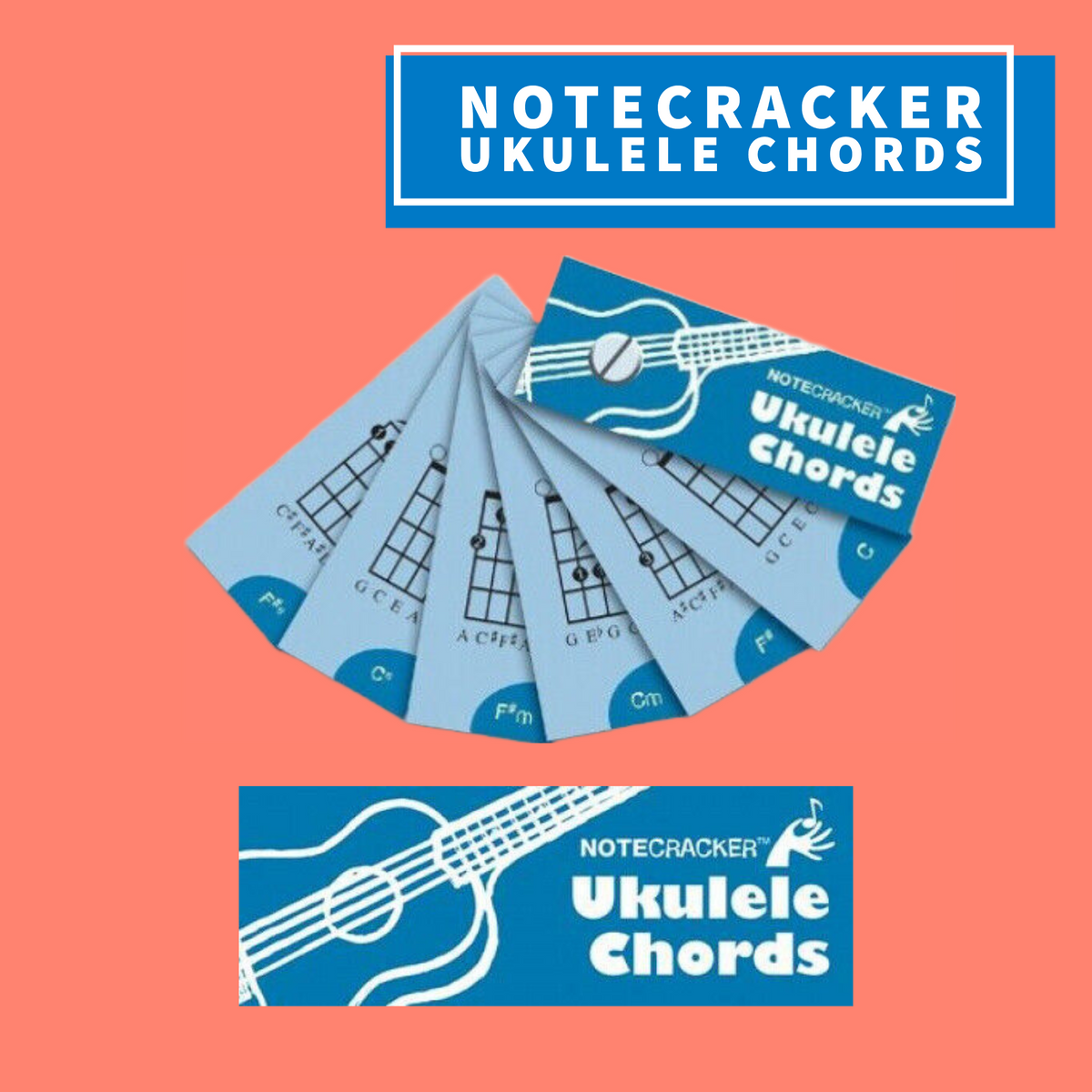 Notecracker 尤克里里和弦 - 70 张趣味学习卡