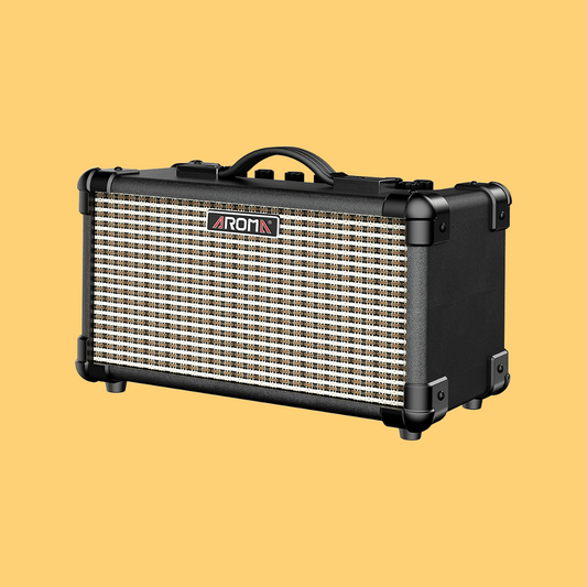 Aroma TM15BK Rechargeable Bluetooth Electric Guitar Amplifier with FX - Black