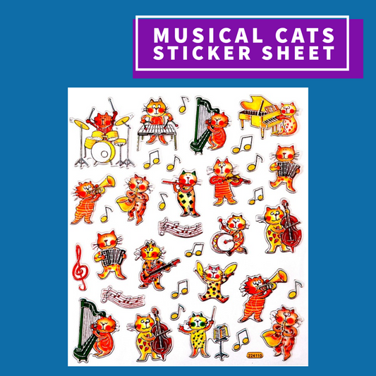 Musical Cats Stickers Giftware