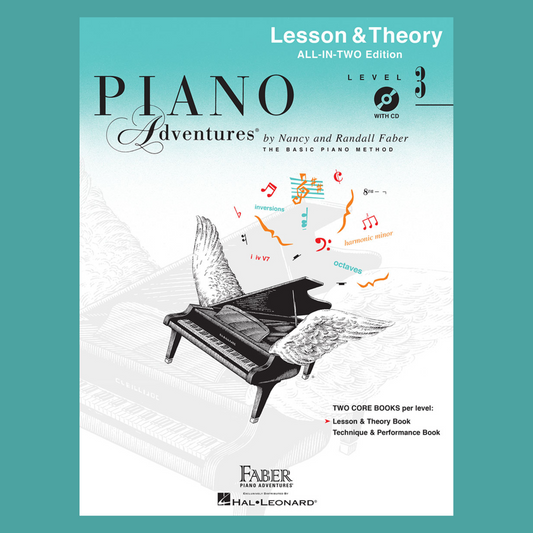 Piano Adventures: All In Two - Level 3 Lesson & Theory Book And Cd Keyboard