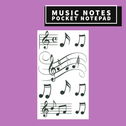 Pocket Notepad - Music Notes Design