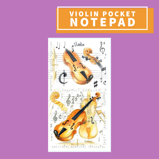 Pocket Notepad - Violin Design