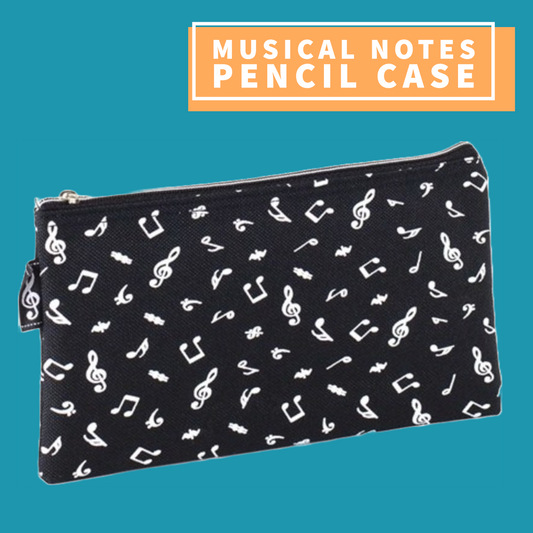Rectangle Pencil Case - Music Notes Design