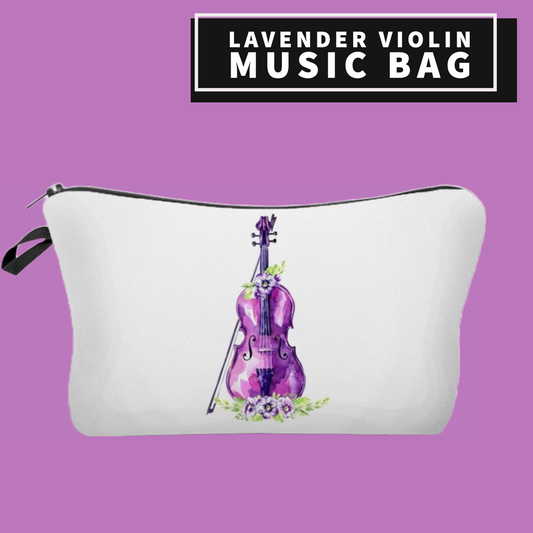 Lavender Violin Music Bag/Pencil Case