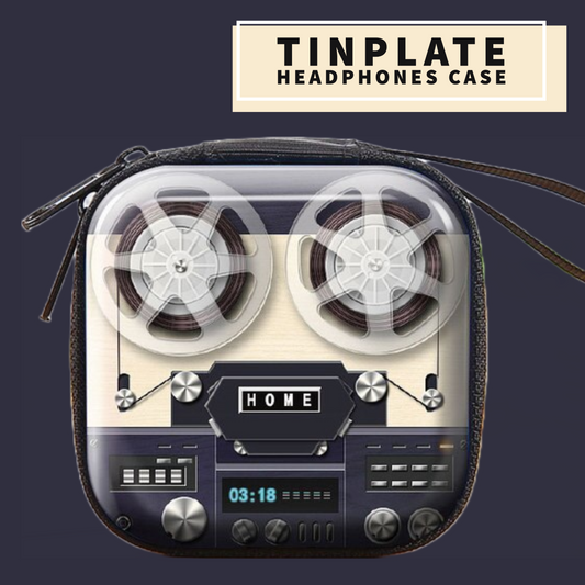 Vintage Tinplate Headphones Case