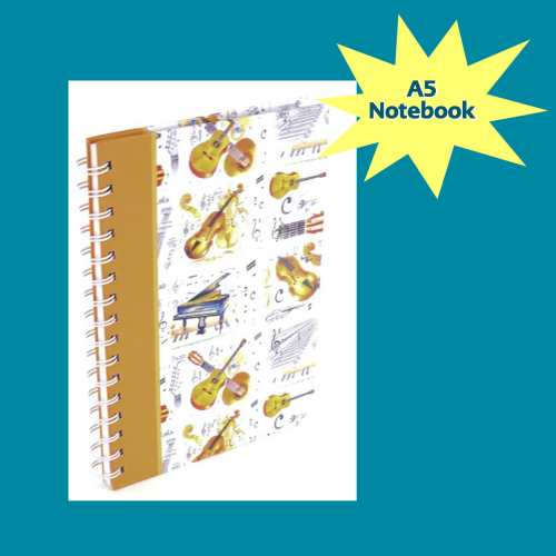 A5 Hardback Spiral Bound Notebook - Instrument Design