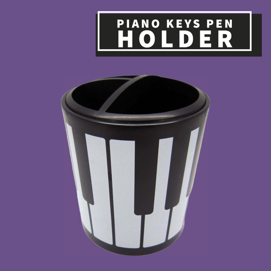 Round Plastic Pen Holder - Keyboard Design