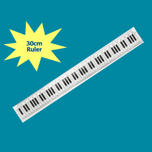 30Cm Keyboard Music Design Ruler Giftware