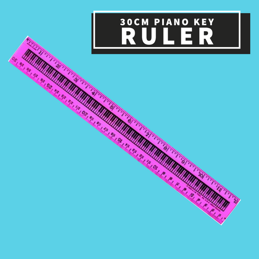 Piano Keys 30Cm Pink Ruler Giftware