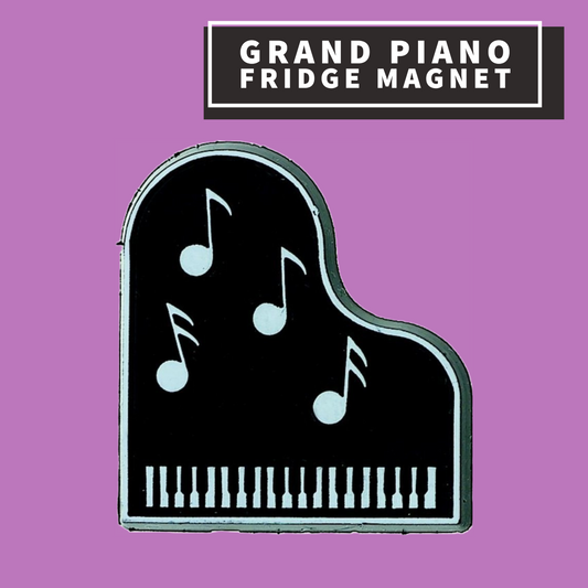 Grand Piano With Music Notes Fridge Magnet Giftware