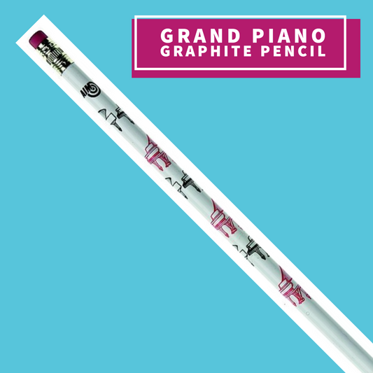 White Grand Piano Graphite Pencil Giftware