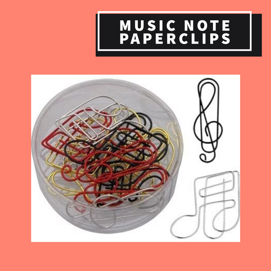 Paper Clips Treble Clef & Notes - Tub Of 15 In Assorted Colours Giftware