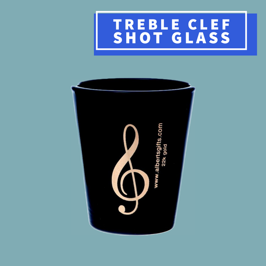 Gold Plated Treble Clef Shot Glass Giftware