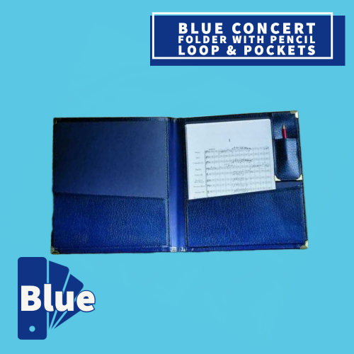 Blue Concert Folder With Pencil Loop & Storage Pockets (30.4Cm X 35.5Cm) Musical Instruments