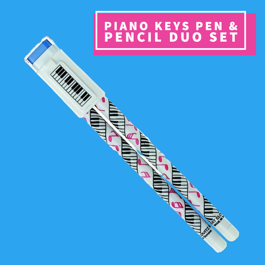 Piano Keys Duo Lid Pen & Pencil Set