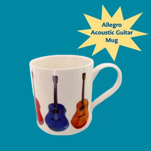 Allegro Acoustic Guitar Ceramic Mug – Music2u.com.au