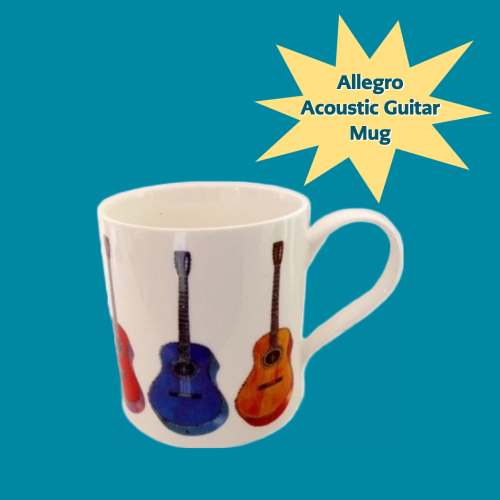 Allegro Acoustic Guitar Ceramic Mug Giftware