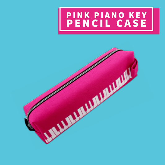 Pink Piano Keys Pencil Case