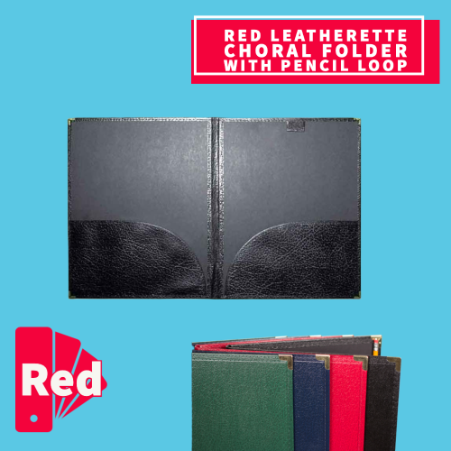 Red Leatherette Band Folder With Pencil Loop (27.9Cm X 35.5Cm) Musical Instruments & Accessories