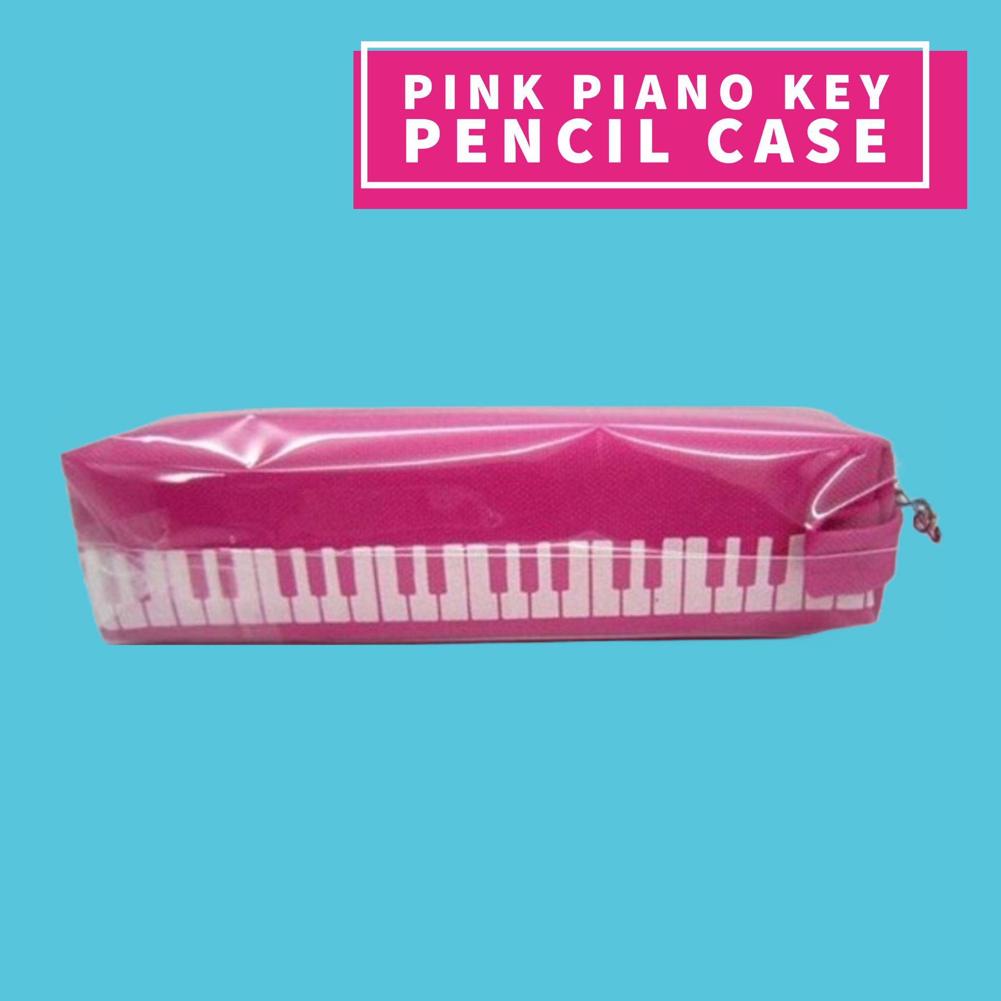 Pink Piano Keys Pencil Case Giftware