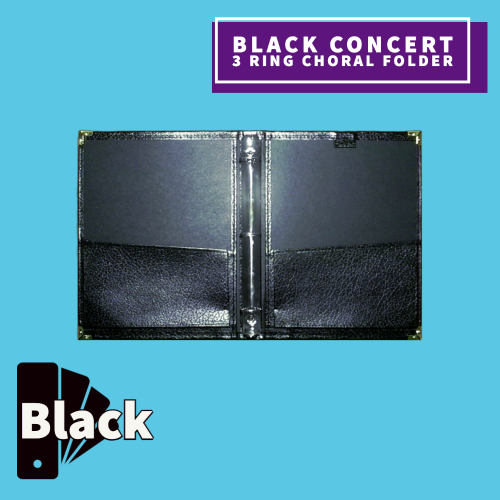 Black Concert 3 Ring Choral Folder (25.4Cm X 31.7Cm) Musical Instruments & Accessories