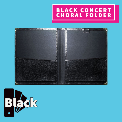 Black Concert Choral Folder (25.4Cm X 31.75Cm) Musical Instruments & Accessories