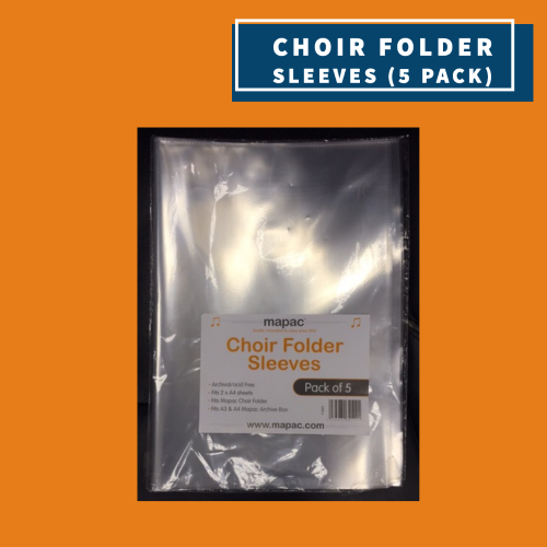 Choir Folder Sleeves For Single Sheets (Pack Of 5) Musical Instruments & Accessories