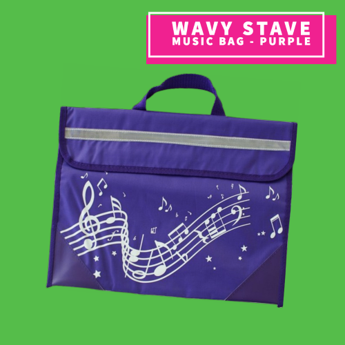 Musicwear Wavy Stave Music Bag - Purple Giftware