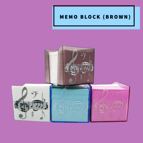 Treble Clef Memo Note Block (Brown) Giftware