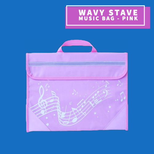 Musicwear Wavy Stave Music Bag - Pink Giftware