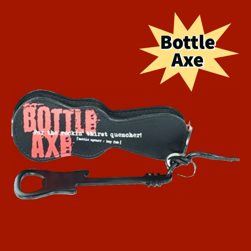 Bottle Axe: Opener/Key Chain (Black) Giftware