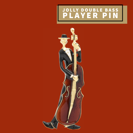 The Jolly Double Bass Player Enamel Pin