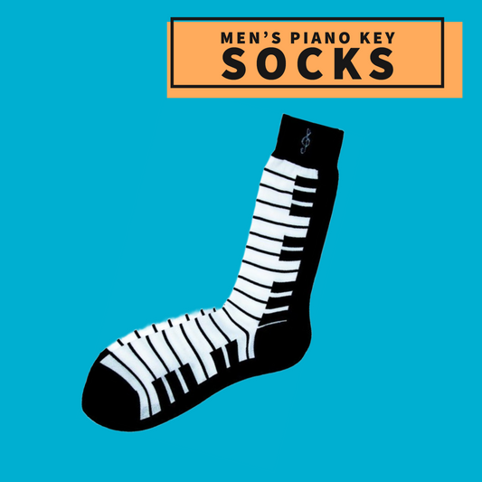 Men's Socks - Piano Keys Design (Black & White)