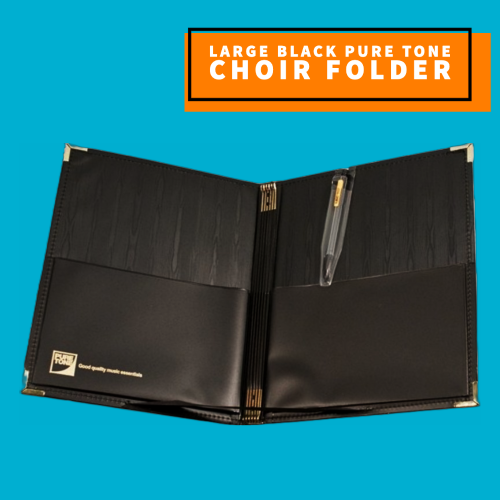 Large Black Pure Tone Choir Folder (25Cm X 32Cm) Musical Instruments & Accessories