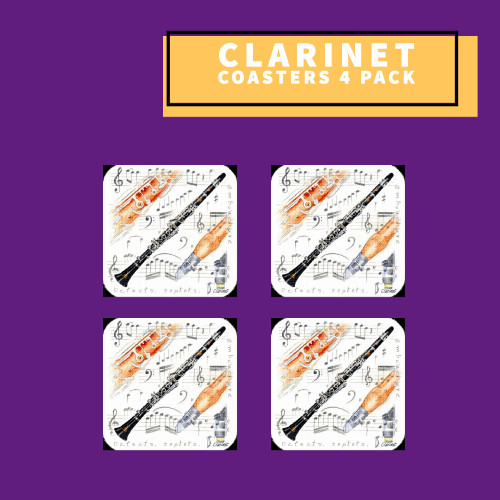 Clarinet Coasters - Pack Of 4 Giftware