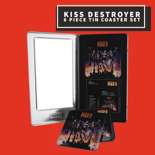 Kiss Destroyer 6 Piece Tin Coaster Set Giftware