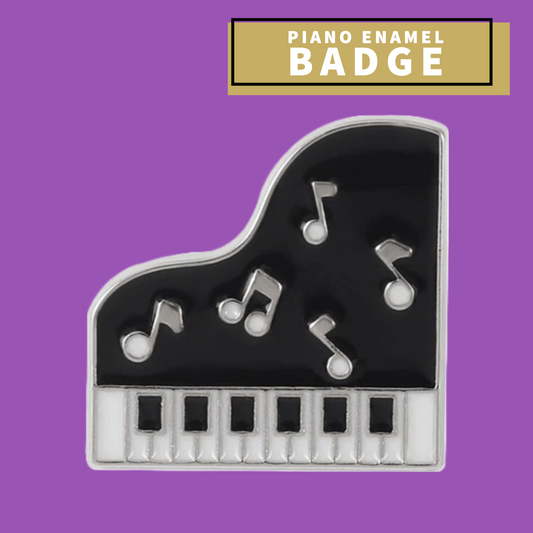 Black Piano Enamel Badge