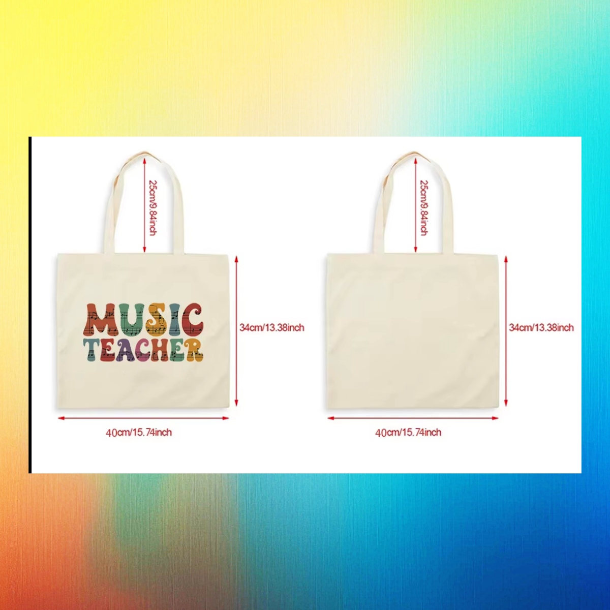 Music Teacher Tote Carry Bag (40cm x 35cm)