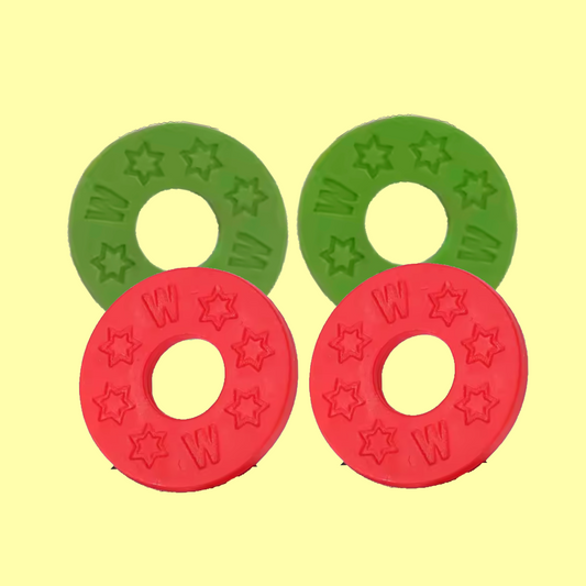 Musicworx - Green & Red Strap Blocks (4 Pack)