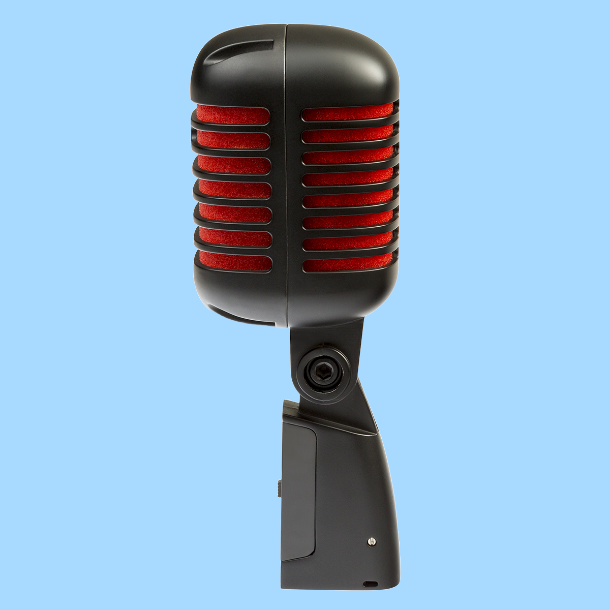 Eikon DM55V2RDBK Vintage Style Professional Vocal Dynamic Microphone - Satin Black & Red