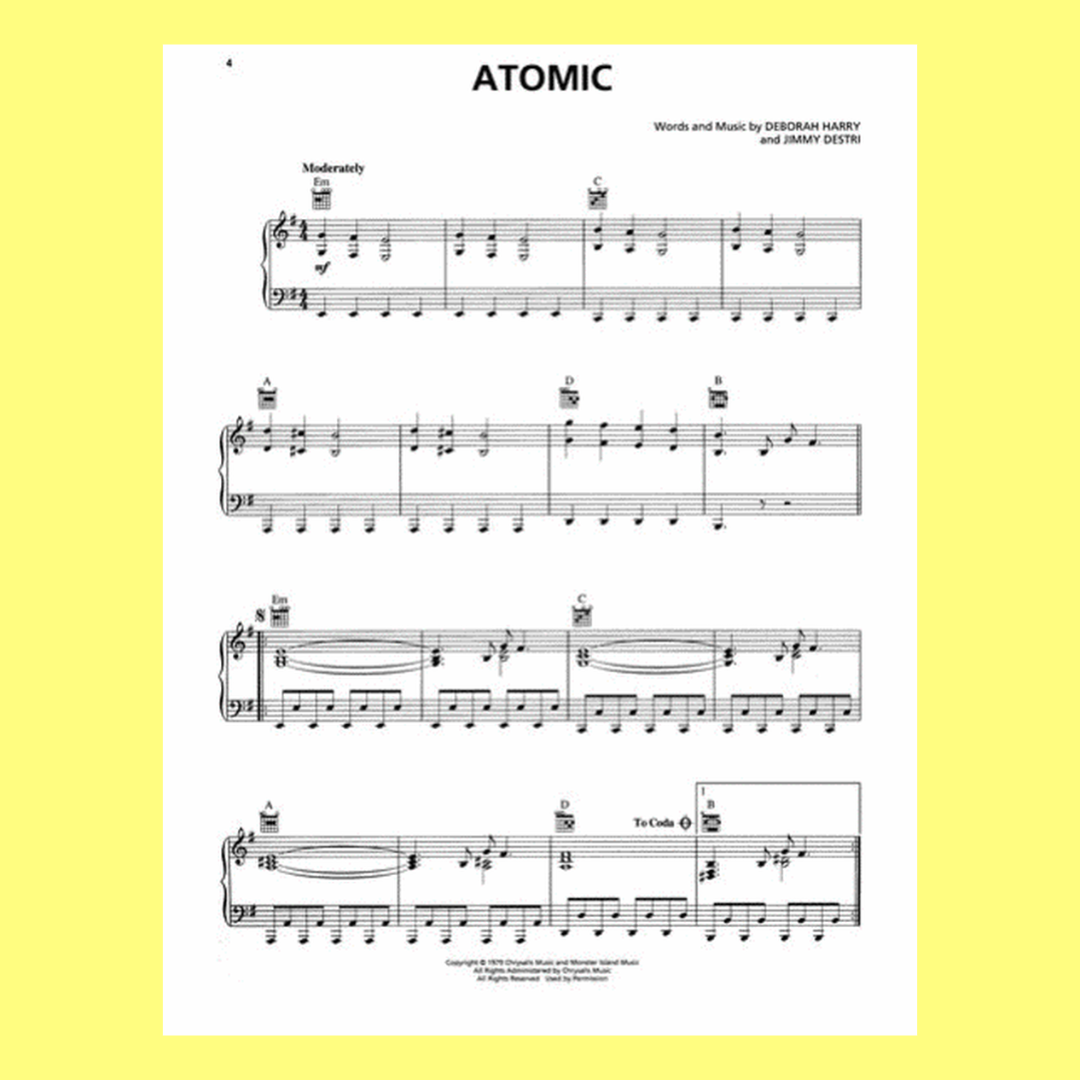 Blondie 乐队精选集(钢琴、声乐、吉他谱)