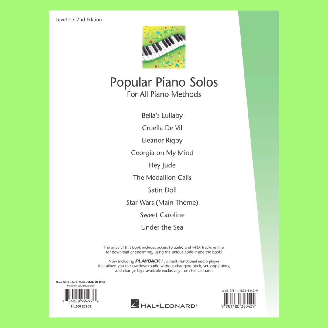 Hal Leonard Student Piano Library - Popular Piano Solos Level 4 Book/Ola