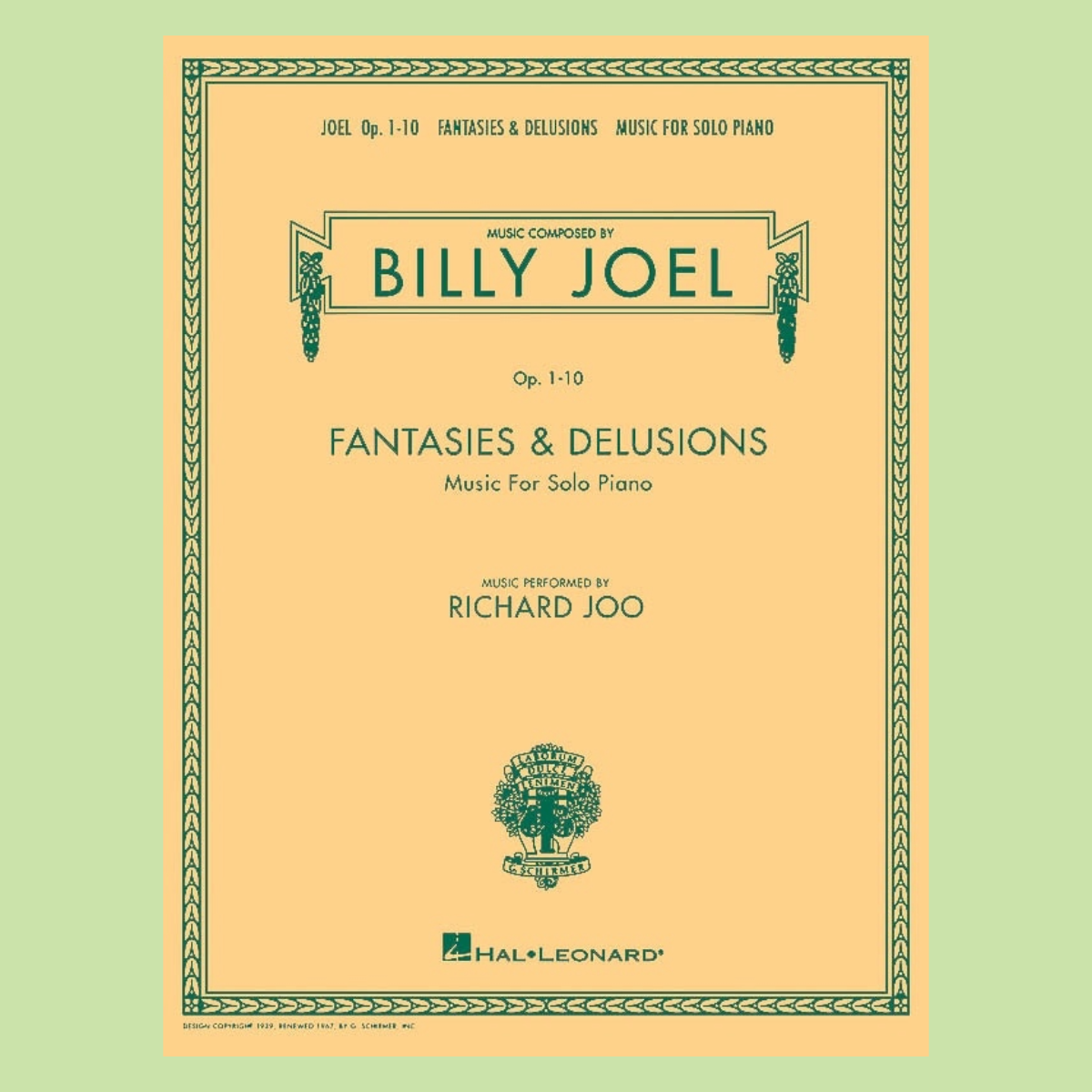 Billy Joel - Fantasies And Delusions Piano Solo Book – Music2u.com.au