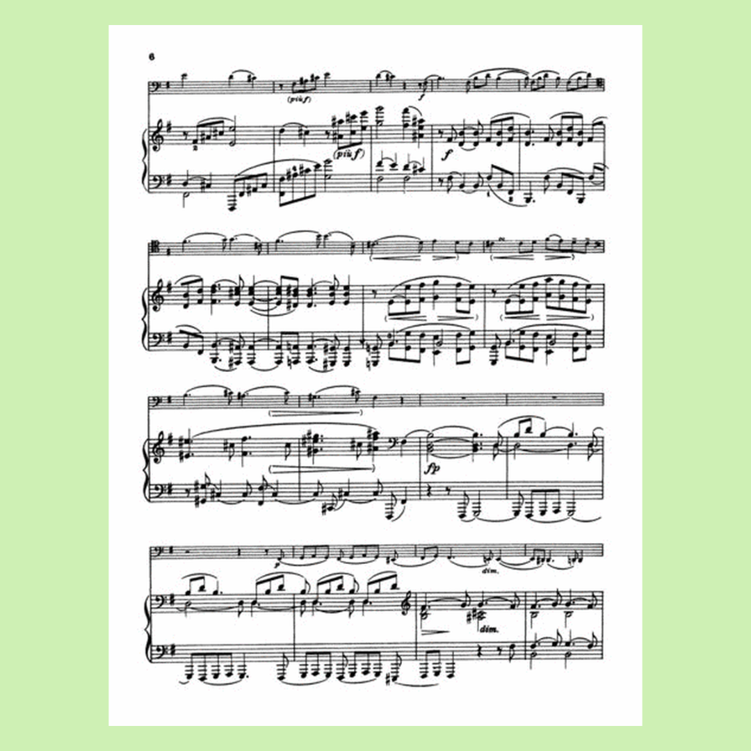 Brahms - Sonata No 1 E Minor Op 38 Cello/Piano