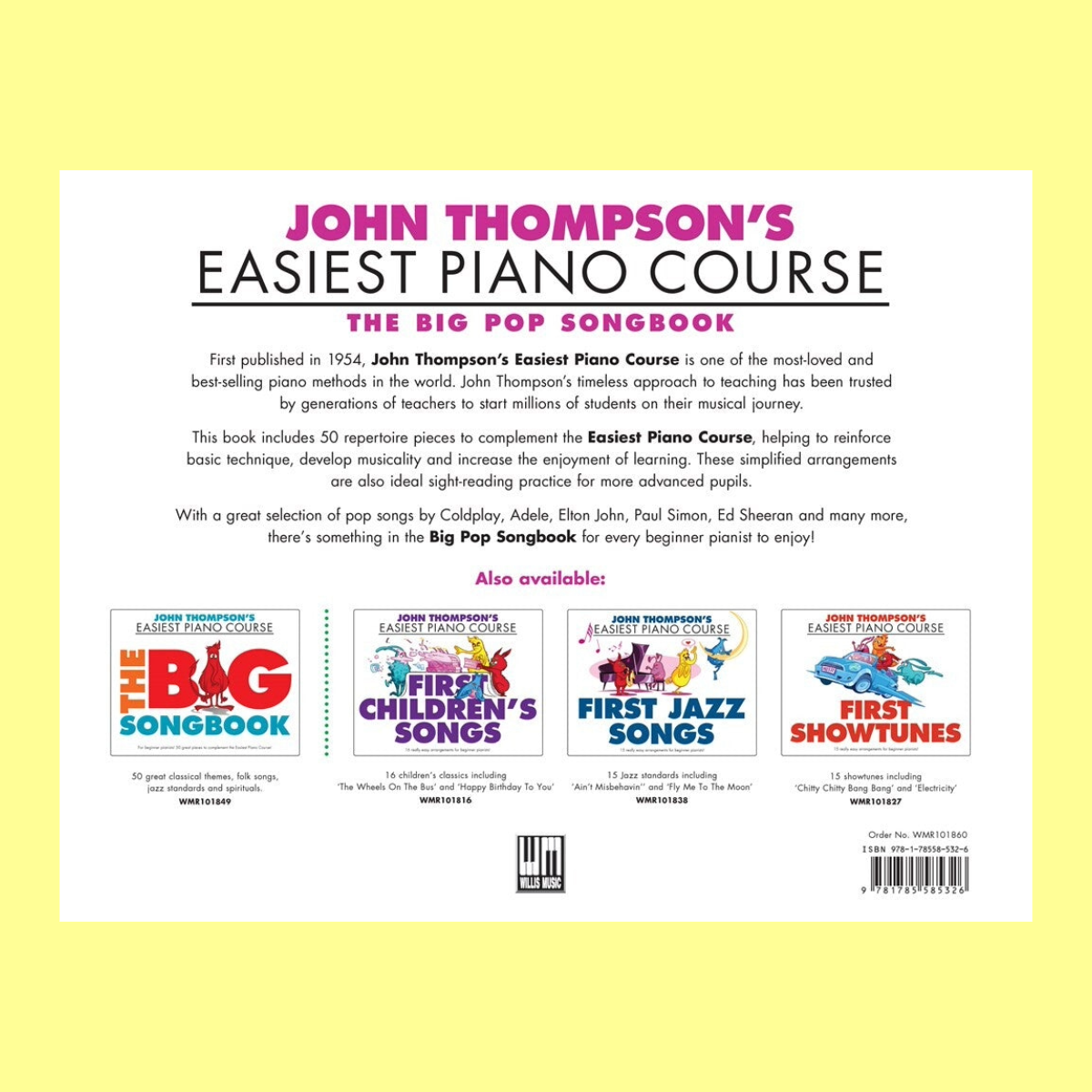 John Thompson's Easiest Piano Course - The Big Pop Songbook